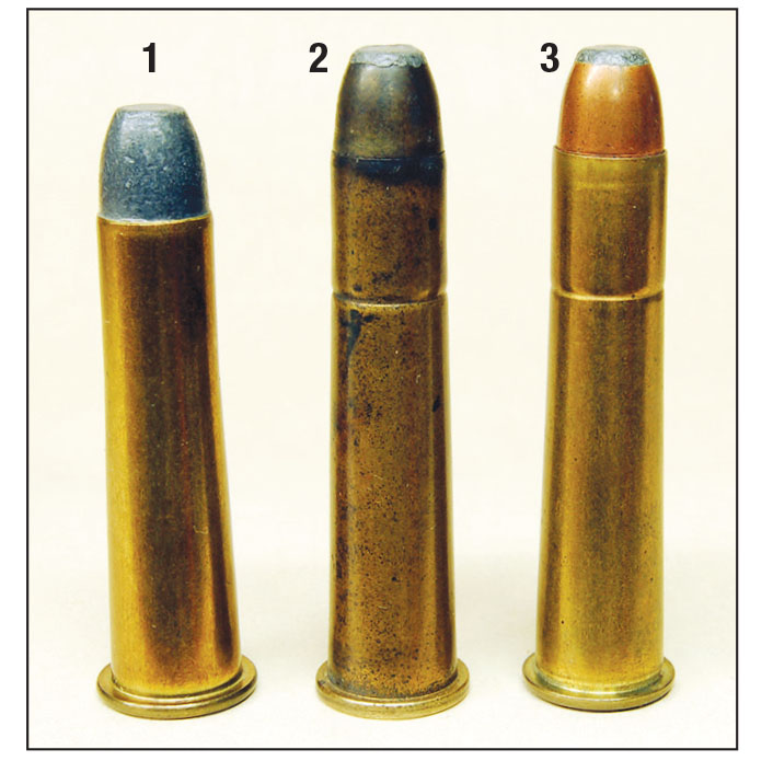 Related cartridges: (1) .40-60-210 Winchester for Winchester M76 rifle, (2) .40-60-260 Marlin for Marlin M81 rifle and (3) .40-65-260 Winchester for Winchester M86 rifle. The last two are identical because Winchester copied the earlier Marlin round.